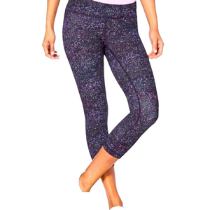 Lululemon Wunder Under Crop Workout Athletic Leggings Dot Size 6 With Mesh